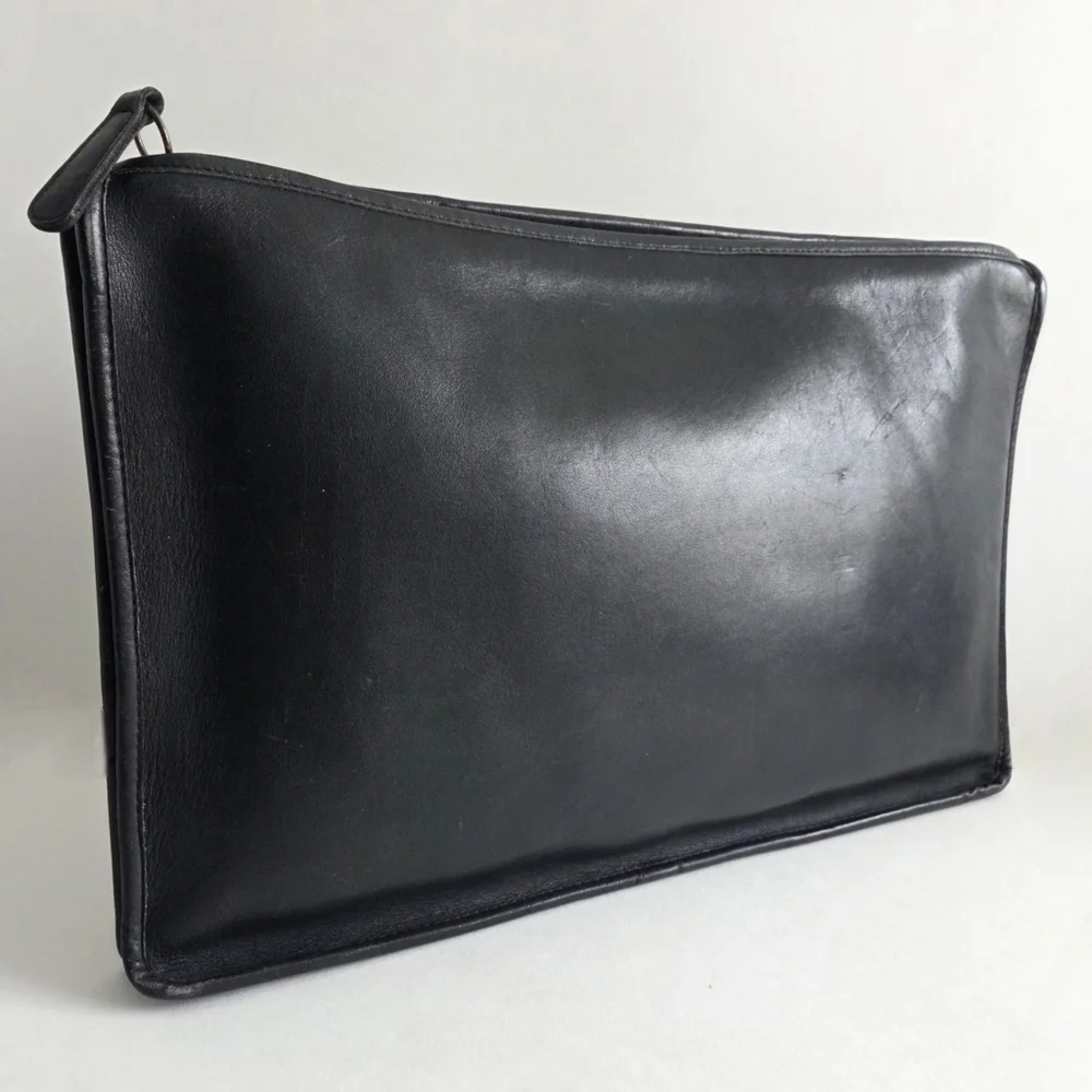 Coach Vintage (Pre-'89) NYC Large Zip Top Folio, Glove Tanned Leather